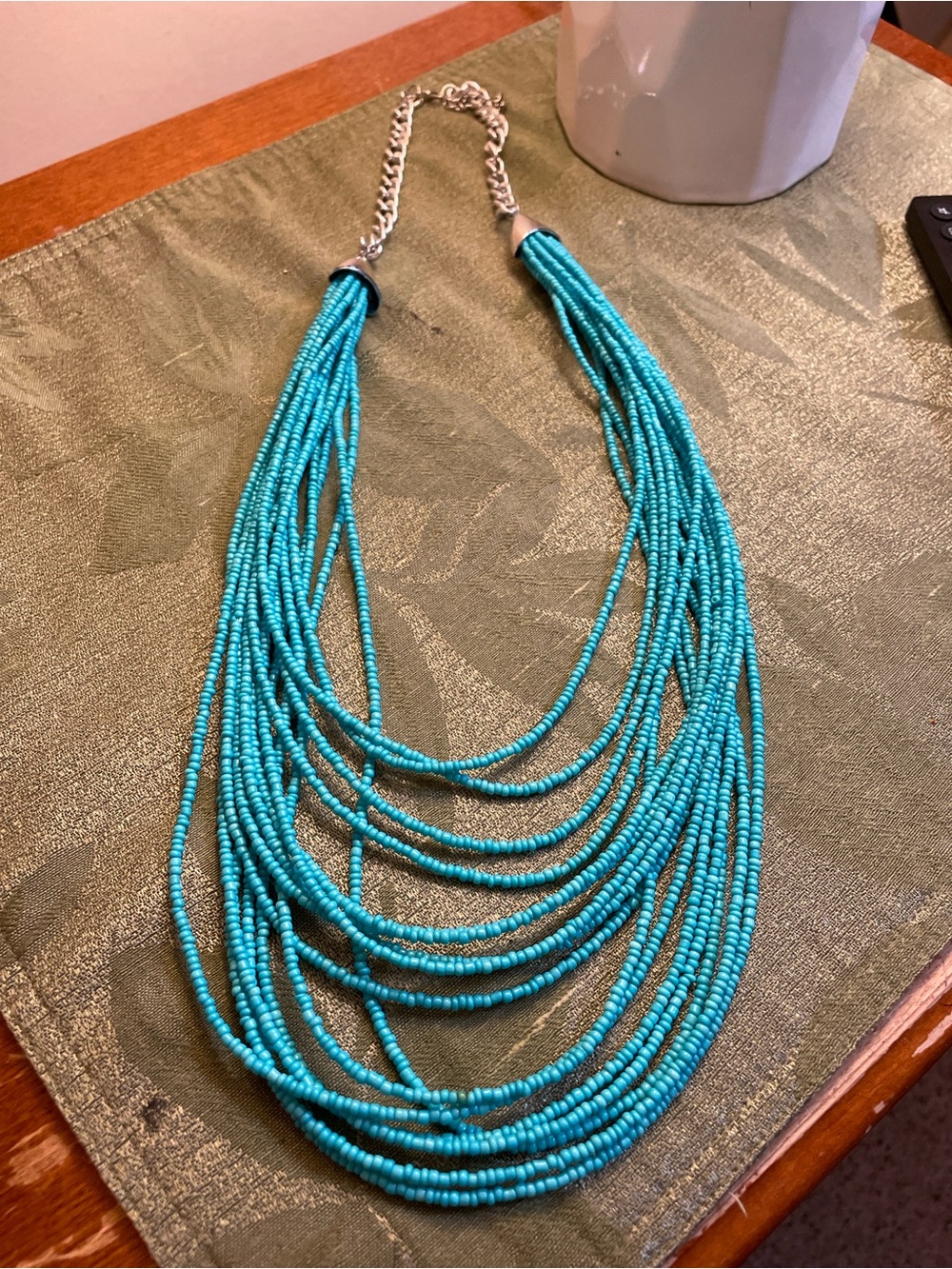 Turquoise Multi-Strand Beaded Necklace - Women Jewelry